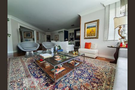 Sala de Estar de apartamento à venda com 4 quartos, 276m² em Real Parque, São Paulo