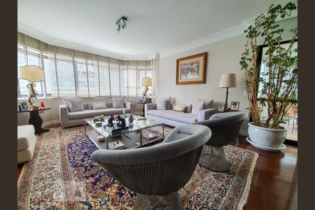 Sala de Estar de apartamento à venda com 4 quartos, 276m² em Real Parque, São Paulo