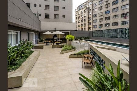 Área comum - Piscina de kitnet/studio para alugar com 1 quarto, 24m² em Sé, São Paulo