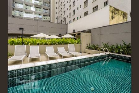 Área comum - Piscina de kitnet/studio para alugar com 1 quarto, 24m² em Sé, São Paulo