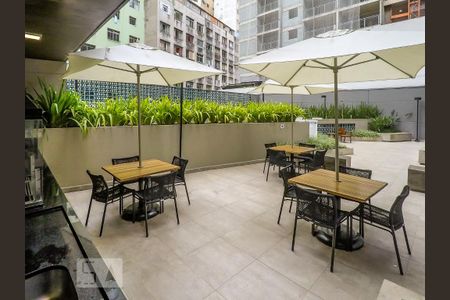 Área comum - Churrasqueira de kitnet/studio para alugar com 1 quarto, 24m² em Sé, São Paulo