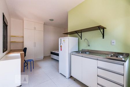 Entrada - Cozinha de apartamento para alugar com 1 quarto, 30m² em Cidade Universitária, Campinas