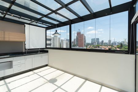 Cozinha de kitnet/studio para alugar com 1 quarto, 47m² em Vila Cordeiro, São Paulo