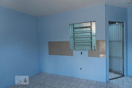 Sala e cozinha  de apartamento para alugar com 1 quarto, 25m² em Campina, São Leopoldo