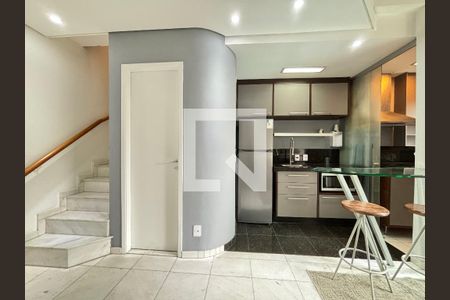 Sala/Cozinha de apartamento para alugar com 1 quarto, 52m² em Vila Olímpia, São Paulo