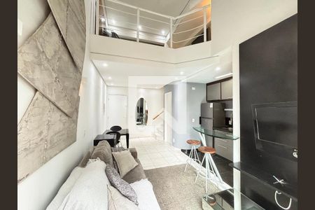 Sala/Cozinha de apartamento para alugar com 1 quarto, 52m² em Vila Olímpia, São Paulo