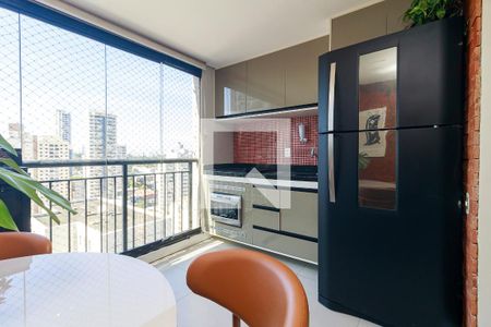 Varanda - Sala/cozinha de apartamento para alugar com 1 quarto, 40m² em Vila Cordeiro, São Paulo