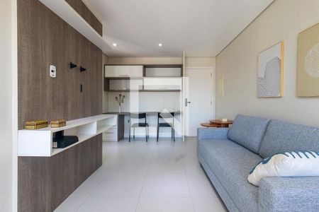Sala/cozinha de apartamento para alugar com 1 quarto, 40m² em Vila Cordeiro, São Paulo