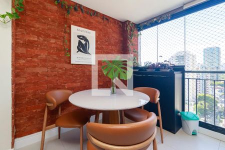 Varanda - Sala/cozinha de apartamento para alugar com 1 quarto, 40m² em Vila Cordeiro, São Paulo