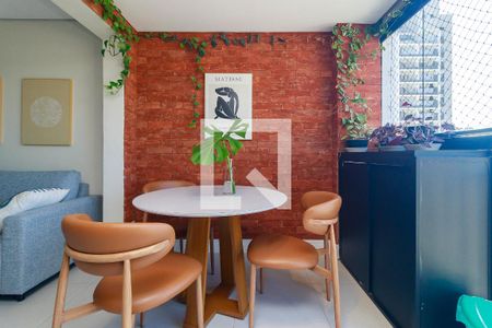 Varanda - Sala/cozinha de apartamento para alugar com 1 quarto, 40m² em Vila Cordeiro, São Paulo