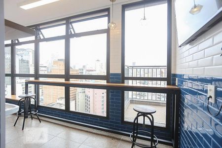 Área comum - Lavanderia de kitnet/studio para alugar com 1 quarto, 29m² em República, São Paulo