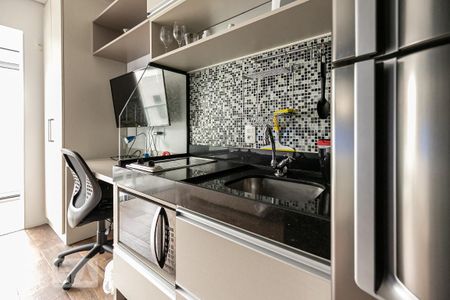 Cozinha de kitnet/studio à venda com 1 quarto, 27m² em Vila Olímpia, São Paulo