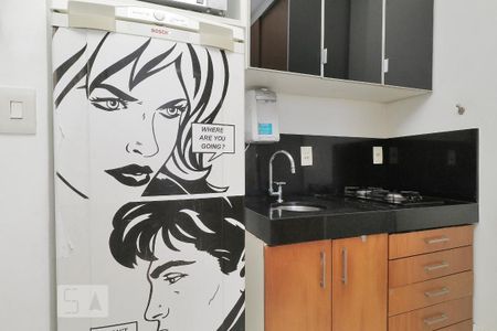 Cozinha. de kitnet/studio para alugar com 1 quarto, 35m² em Copacabana, Rio de Janeiro