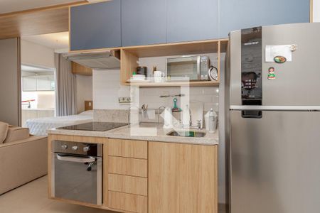 Cozinha de apartamento à venda com 1 quarto, 42m² em Cidade Monções, São Paulo