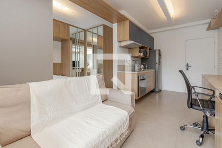 Sala/Cozinha de apartamento à venda com 1 quarto, 42m² em Cidade Monções, São Paulo