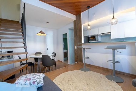 Sala de apartamento para alugar com 1 quarto, 76m² em Paraíso, São Paulo