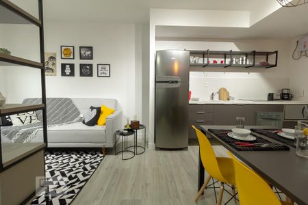 Sala/Cozinha de kitnet/studio à venda com 1 quarto, 37m² em Boa Vista, Porto Alegre