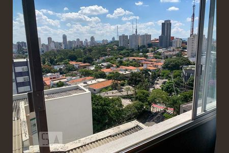 Sala - Detalhe da vista de apartamento para alugar com 2 quartos, 80m² em Cerqueira César, São Paulo