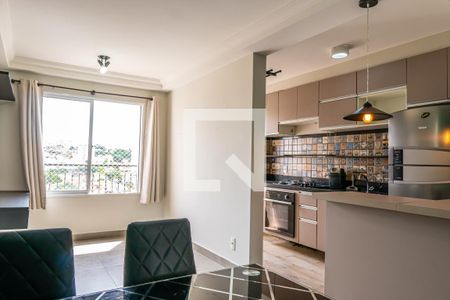 Sala/Cozinha de apartamento para alugar com 2 quartos, 49m² em Vila Satúrnia, Campinas