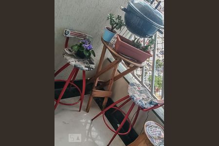Varanda da Sala de apartamento à venda com 2 quartos, 56m² em Jardim Bela Vista, Santo André