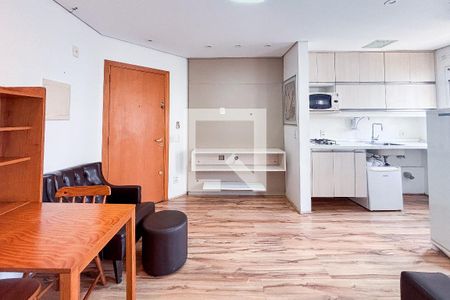 Sala/Cozinha de apartamento à venda com 1 quarto, 40m² em Jardim Paulista, São Paulo