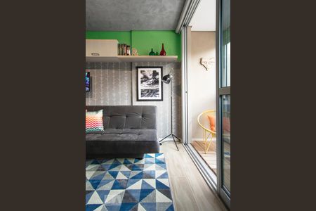 Sala e Varanda de kitnet/studio para alugar com 1 quarto, 22m² em Consolação, São Paulo