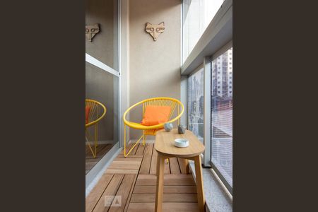 Varanda de kitnet/studio para alugar com 1 quarto, 22m² em Consolação, São Paulo