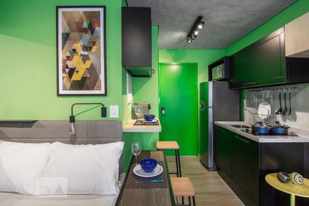 Studio para alugar com 22m², 1 quarto e sem vagaQuarto - Cozinha