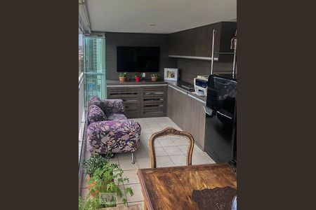 Varanda Gourmet de apartamento à venda com 3 quartos, 135m² em Chácara Santo Antônio (zona Sul), São Paulo