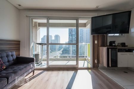 Sala de kitnet/studio para alugar com 1 quarto, 38m² em Brooklin Paulista, São Paulo