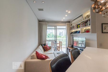 Sala de apartamento à venda com 1 quarto, 64m² em Brooklin Paulista, São Paulo
