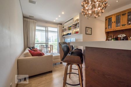 Sala de apartamento à venda com 1 quarto, 64m² em Brooklin Paulista, São Paulo