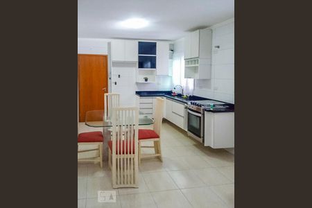 Sala e Cozinha  de kitnet/studio para alugar com 2 quartos, 75m² em Vila Scarpelli, Santo André