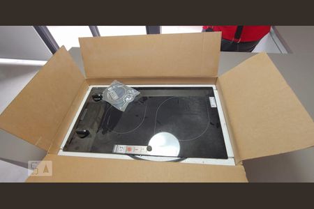 Detalhe Cozinha de apartamento à venda com 1 quarto, 58m² em Campo Belo, São Paulo