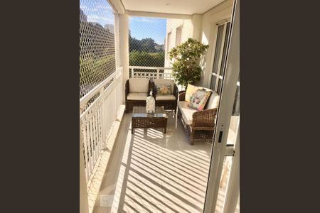 Varanda da Sala de apartamento à venda com 2 quartos, 110m² em Tamboré, Santana de Parnaíba
