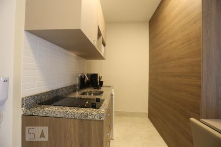 Cozinha de kitnet/studio para alugar com 1 quarto, 26m² em Centro, São Paulo