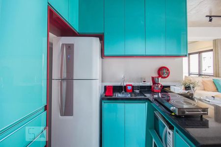 Cozinha de kitnet/studio à venda com 1 quarto, 30m² em República, São Paulo
