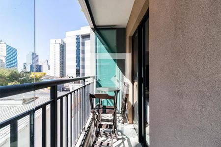 Studio à venda com 26m², 1 quarto e sem vagaVaranda