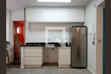 Sala/Cozinha integrados de apartamento à venda com 2 quartos, 54m² em Vila Madalena, São Paulo