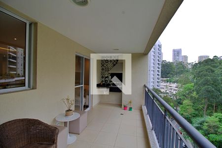 Varanda da Sala de apartamento à venda com 2 quartos, 83m² em Vila Andrade, São Paulo