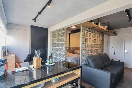 Varanda Gourmet de kitnet/studio para alugar com 1 quarto, 34m² em Brooklin Paulista, São Paulo