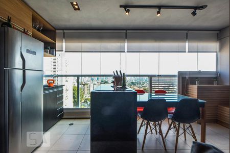 Varanda Gourmet de kitnet/studio para alugar com 1 quarto, 34m² em Brooklin Paulista, São Paulo