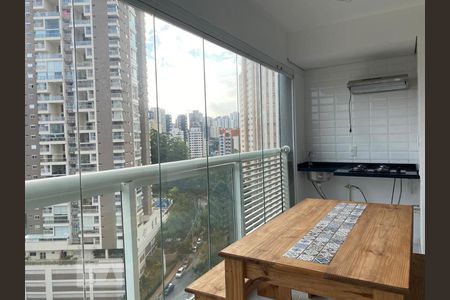 Varanda da Sala de apartamento para alugar com 1 quarto, 40m² em Vila Pompéia, São Paulo