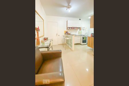 Sala  de apartamento para alugar com 1 quarto, 60m² em Indianópolis, São Paulo