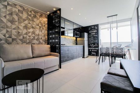 Sala de apartamento para alugar com 1 quarto, 40m² em Jardim Goiás, Goiânia
