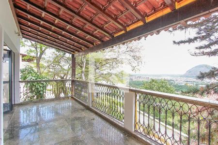 Varanda da Sala de casa de condomínio à venda com 5 quartos, 486m² em Itanhangá, Rio de Janeiro