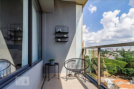 Varanda de kitnet/studio para alugar com 1 quarto, 27m² em Vila Olímpia, São Paulo