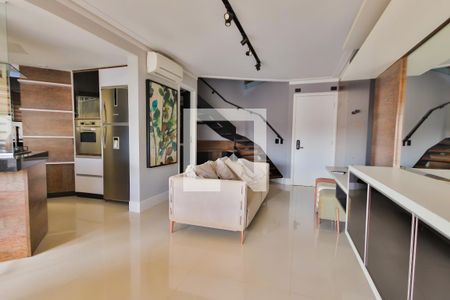 Sala de apartamento à venda com 1 quarto, 104m² em Jardim Sílvia, Santo André