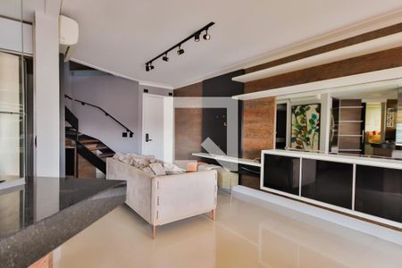 Sala de apartamento à venda com 1 quarto, 104m² em Jardim Sílvia, Santo André