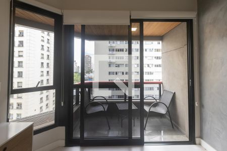 Varanda da Sala de apartamento para alugar com 1 quarto, 48m² em Itaim Bibi, São Paulo